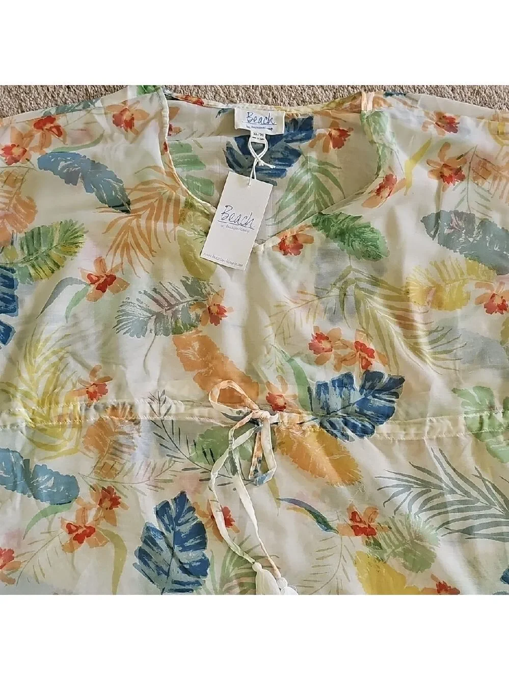 Beachlunchlounge Blue and Green Tropical Cover-Up